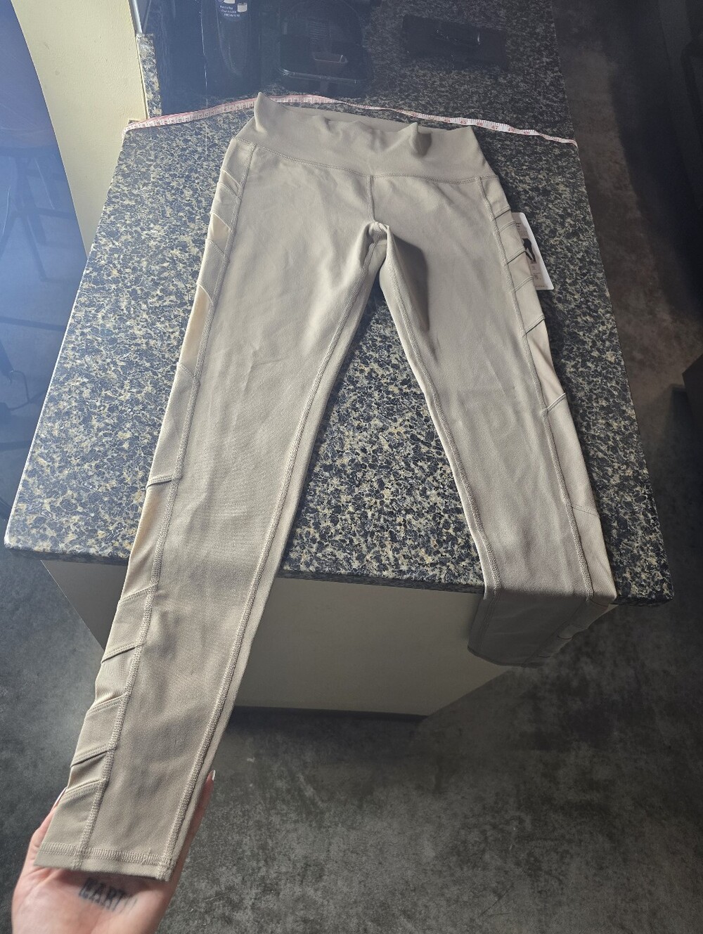Alo Yoga Mesh Block Hight-waist Leggings Gravel Size L